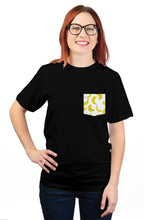 Load image into Gallery viewer, Banana Black pocket unisex t shirt