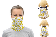 Load image into Gallery viewer, Banana Dog Dress/T-shirt and Neck Gaiter Bundle