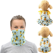 Load image into Gallery viewer, Pineapple Dog Dress or T-Shirt and Neck Gaiter Bundle