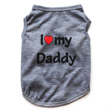Load image into Gallery viewer, I Love Mommy & Love Daddy Dog T-Shirt